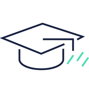 Gráfico de gorra de graduación